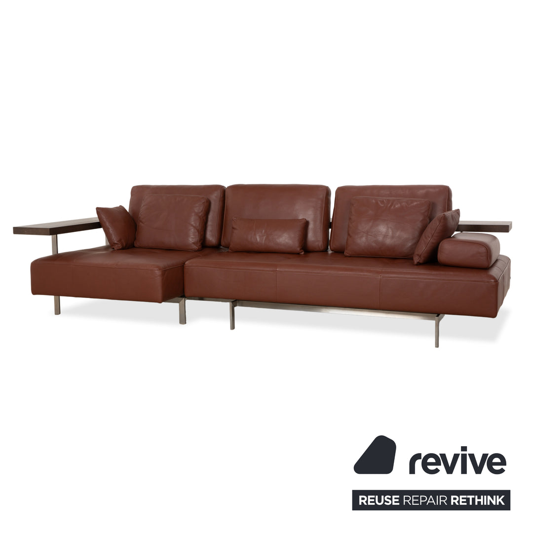 Rolf Benz Dono 6100 Leder Dreisitzer Hocker Braun Cognac Kastanie Sofa Couch