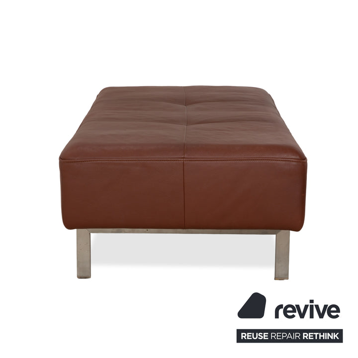 Rolf Benz Dono 6100 Leder Dreisitzer Hocker Braun Cognac Kastanie Sofa Couch