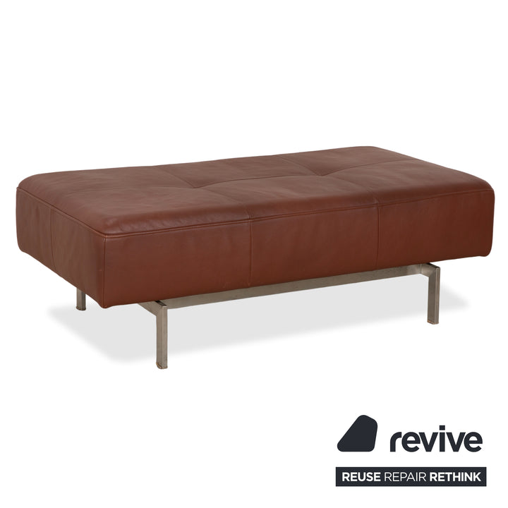 Rolf Benz Dono 6100 Leder Dreisitzer Hocker Braun Cognac Kastanie Sofa Couch