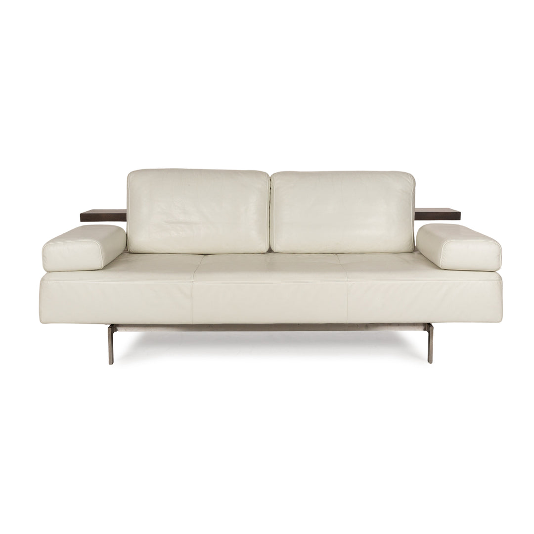 Rolf Benz Dono 6100 Leather Three-Seater White Sofa Couch