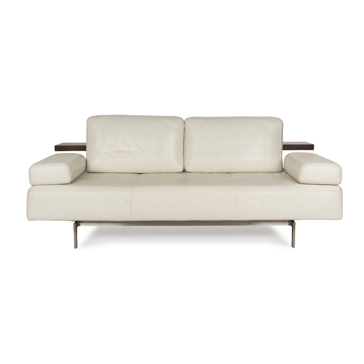 Rolf Benz Dono 6100 Leather Three-Seater White Sofa Couch