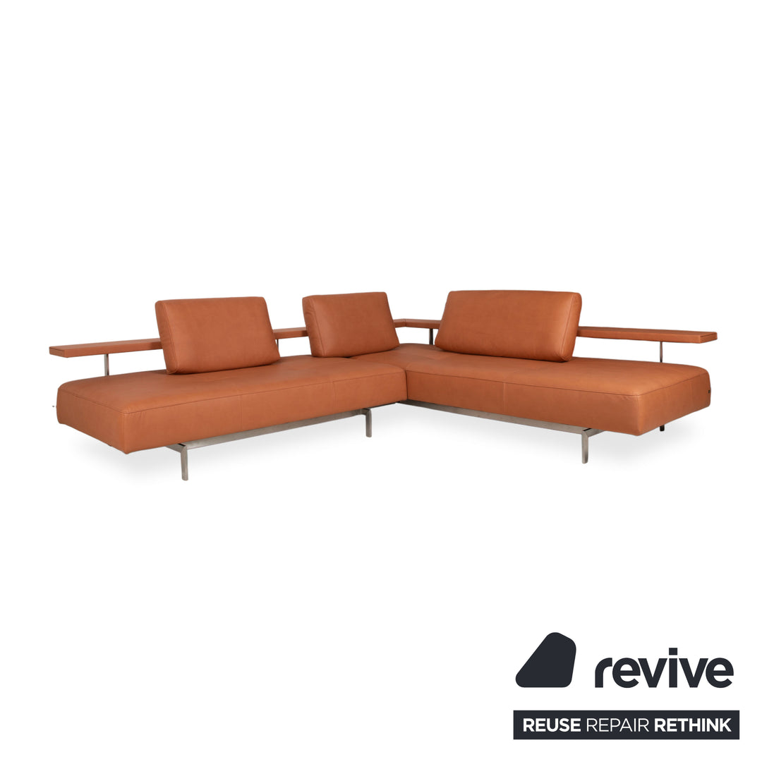 Rolf Benz Dono 6100 Leder Ecksofa Orange Terrakotta Sofa Couch