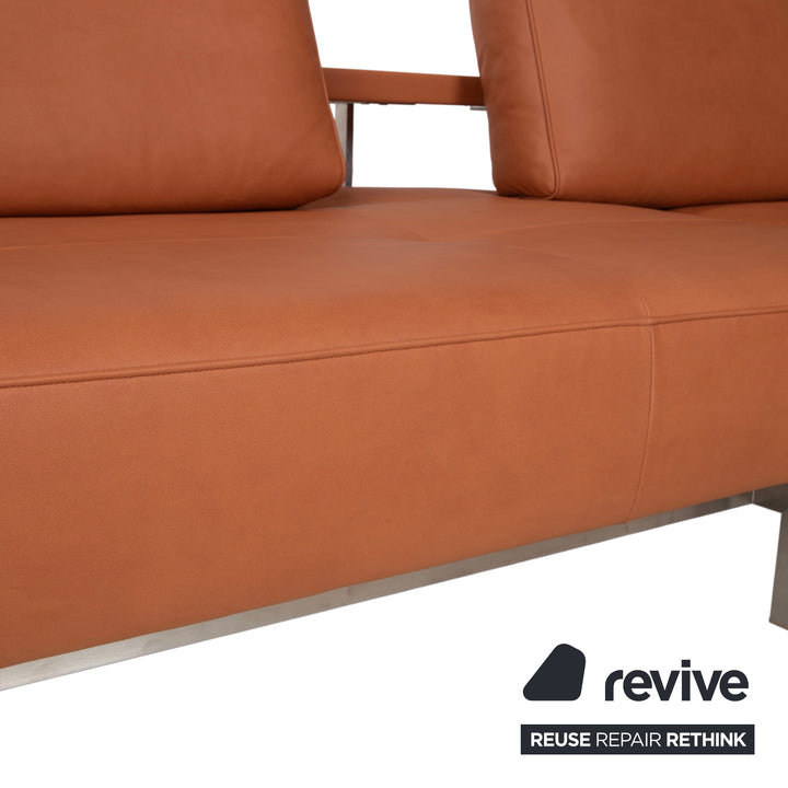 Rolf Benz Dono 6100 Leder Ecksofa Orange Terrakotta Sofa Couch
