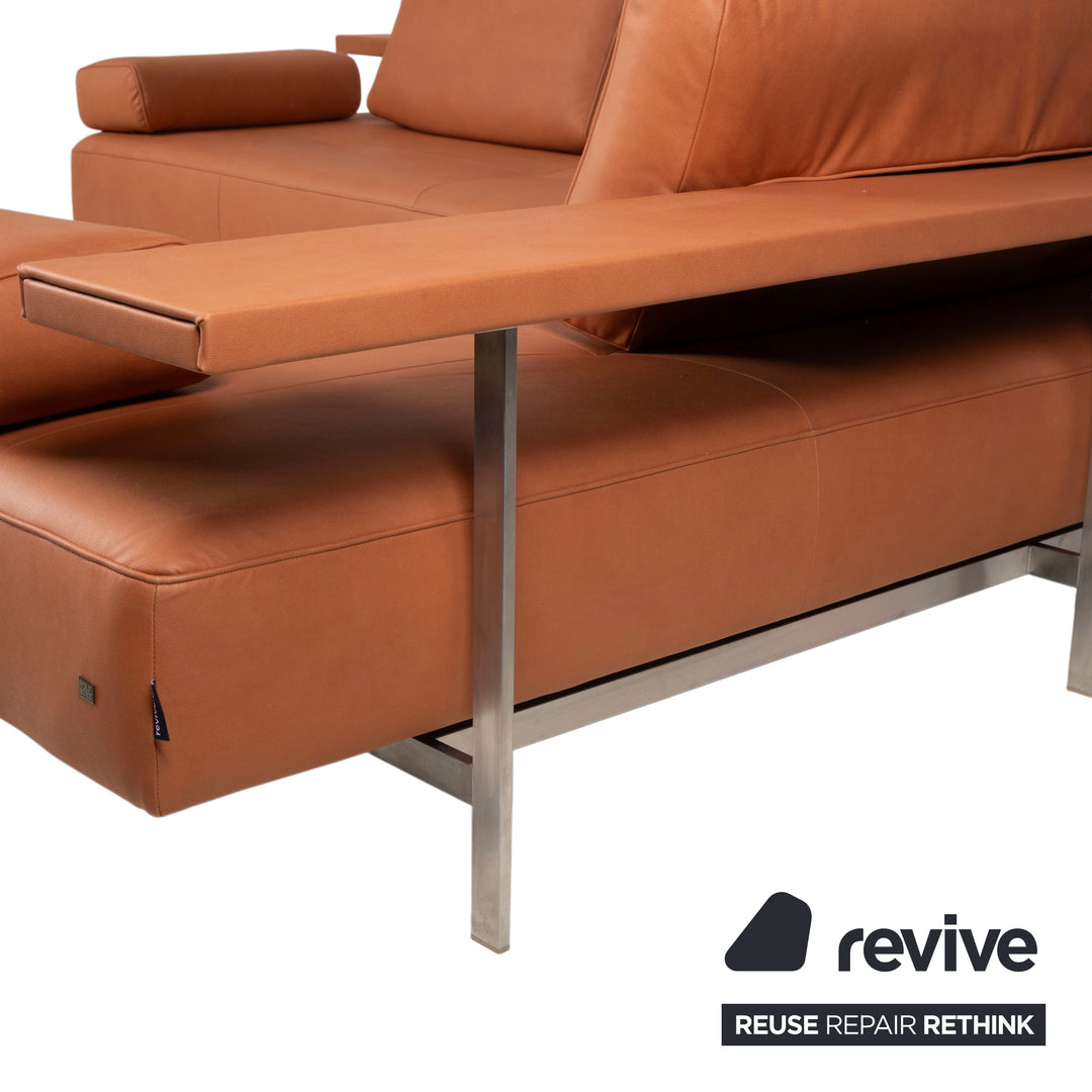 Rolf Benz Dono 6100 Leder Ecksofa Orange Terrakotta Sofa Couch