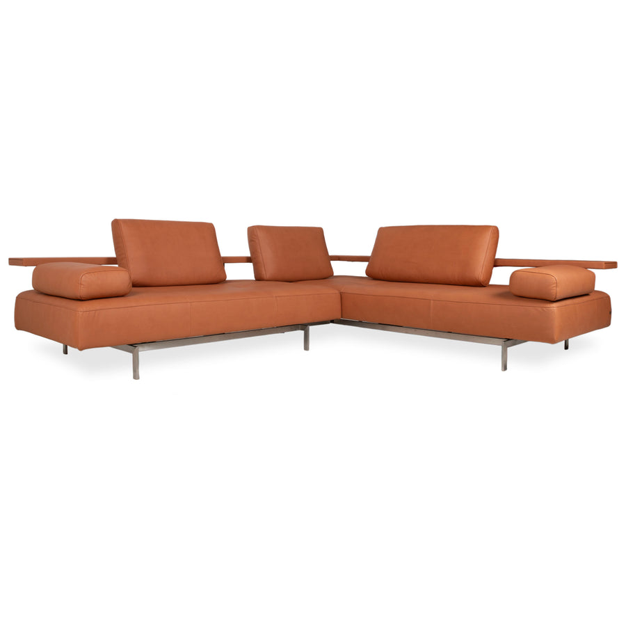 Rolf Benz Dono 6100 Leder Ecksofa Orange Terrakotta Sofa Couch