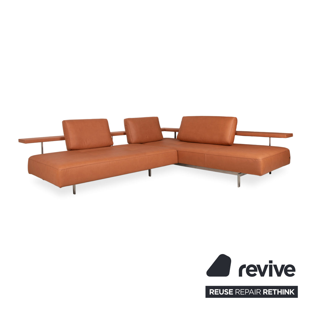 Rolf Benz Dono 6100 Leder Ecksofa Orange Terrakotta Sofa Couch