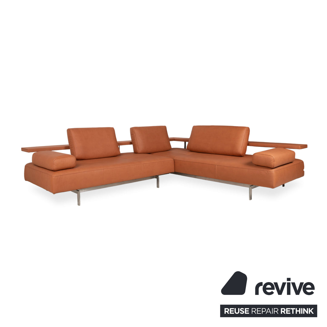 Rolf Benz Dono 6100 Leder Ecksofa Orange Terrakotta Sofa Couch