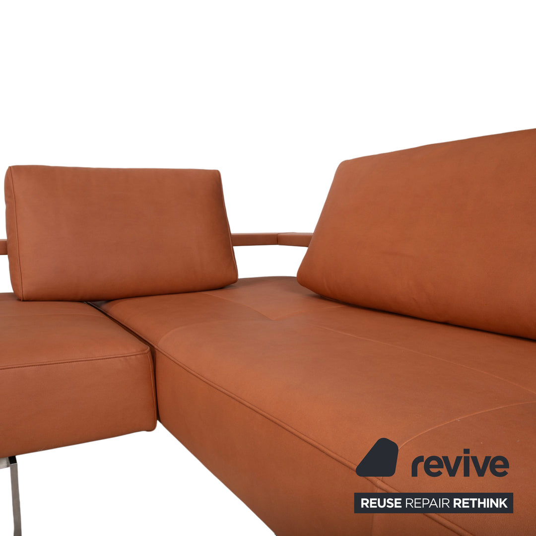 Rolf Benz Dono 6100 Leder Ecksofa Orange Terrakotta Sofa Couch