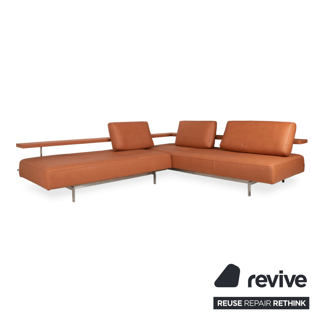 Rolf Benz Dono 6100 Leder Ecksofa Orange Terrakotta Sofa Couch
