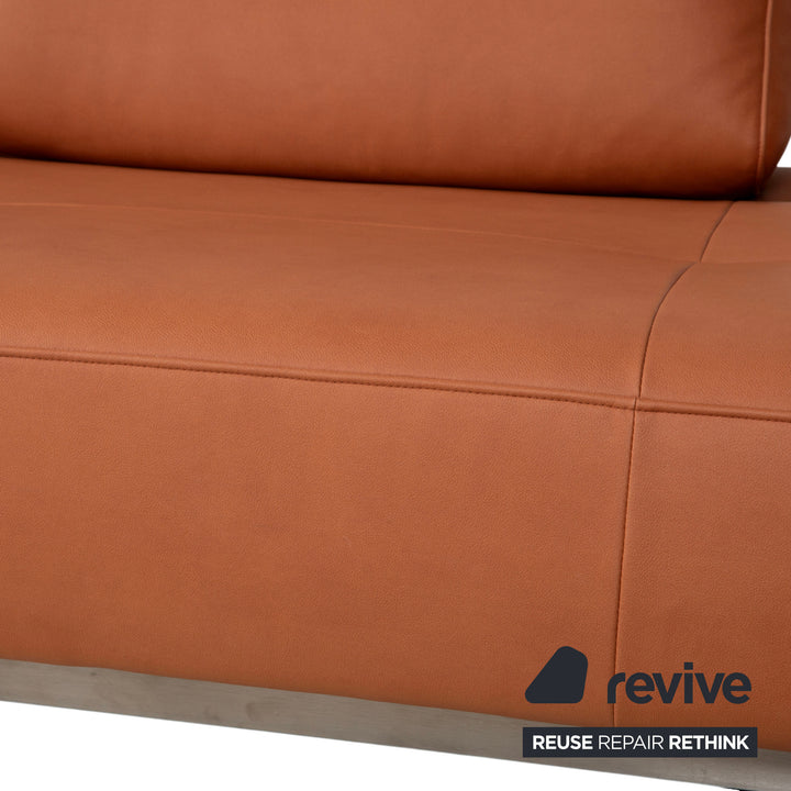 Rolf Benz Dono 6100 Leder Ecksofa Orange Terrakotta Sofa Couch