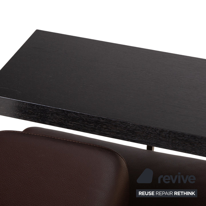Rolf Benz Dono 6100 Canapé d'angle en cuir marron Canapé fonction manuelle