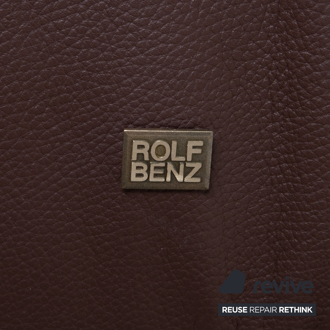 Rolf Benz Dono 6100 Canapé d'angle en cuir marron Canapé fonction manuelle