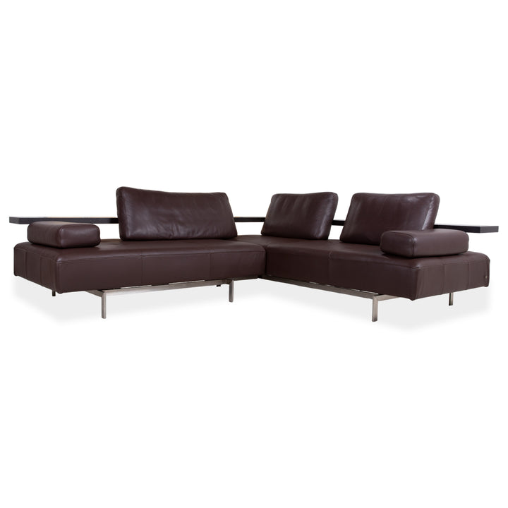 Rolf Benz Dono 6100 Leather Corner Sofa Brown Sofa Couch Manual Function