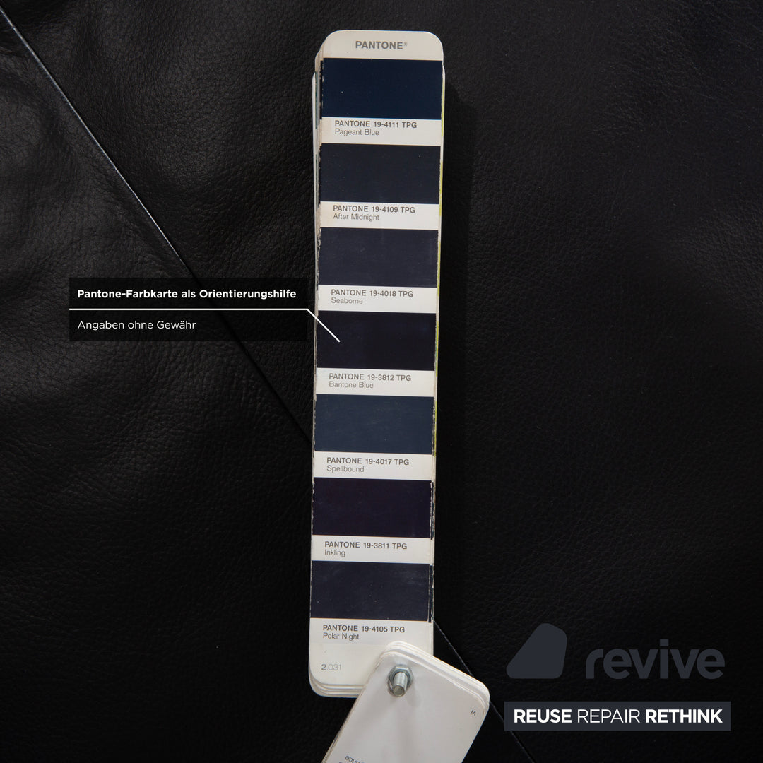 Rolf Benz Dono 6100 Leder Ecksofa Dunkelblau Sofa Couch manuelle Funktion