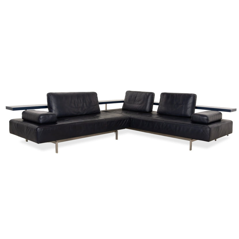 Rolf Benz Dono 6100 Leder Ecksofa Dunkelblau Sofa Couch manuelle Funktion