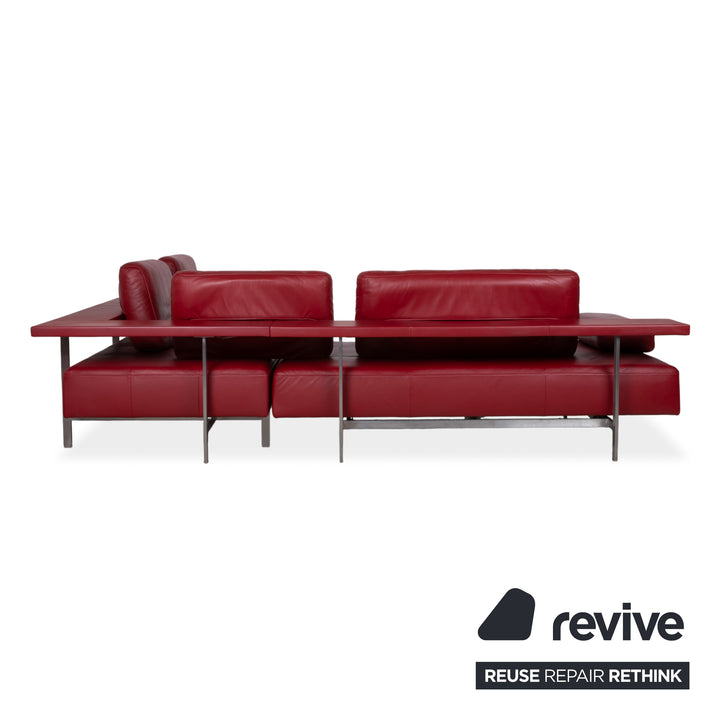 Rolf Benz Dono 6100 Leder Ecksofa Rot Sofa Couch manuelle Funktion