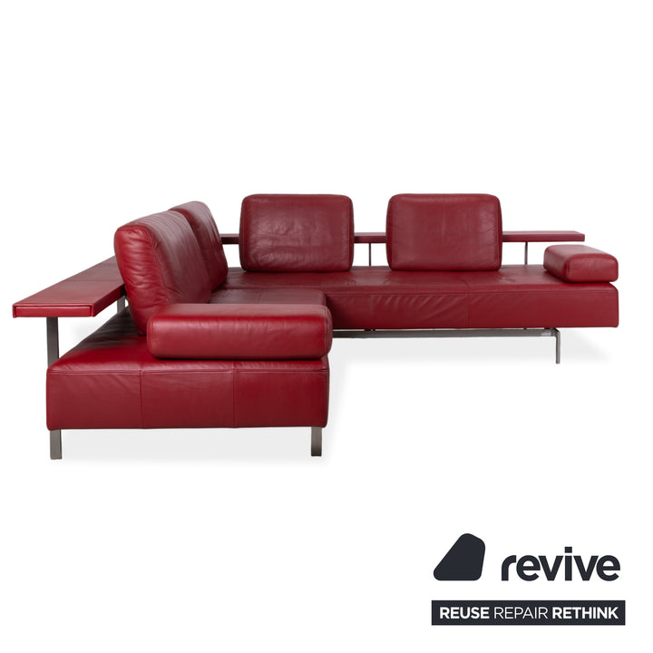 Rolf Benz Dono 6100 Leder Ecksofa Rot Sofa Couch manuelle Funktion