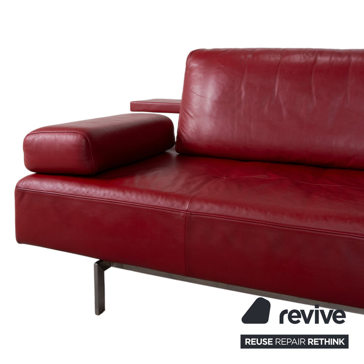 Rolf Benz Dono 6100 Leder Ecksofa Rot Sofa Couch manuelle Funktion