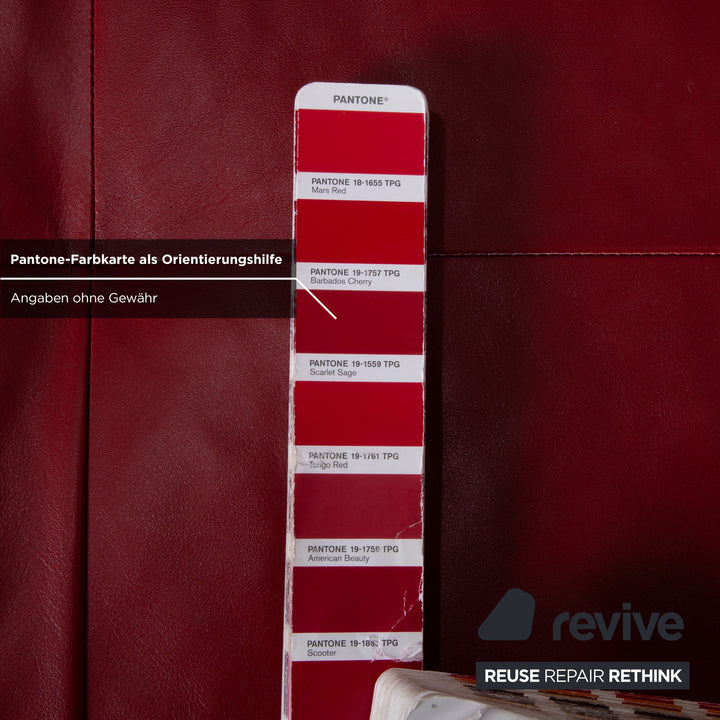 Rolf Benz Dono 6100 Leder Ecksofa Rot Sofa Couch manuelle Funktion