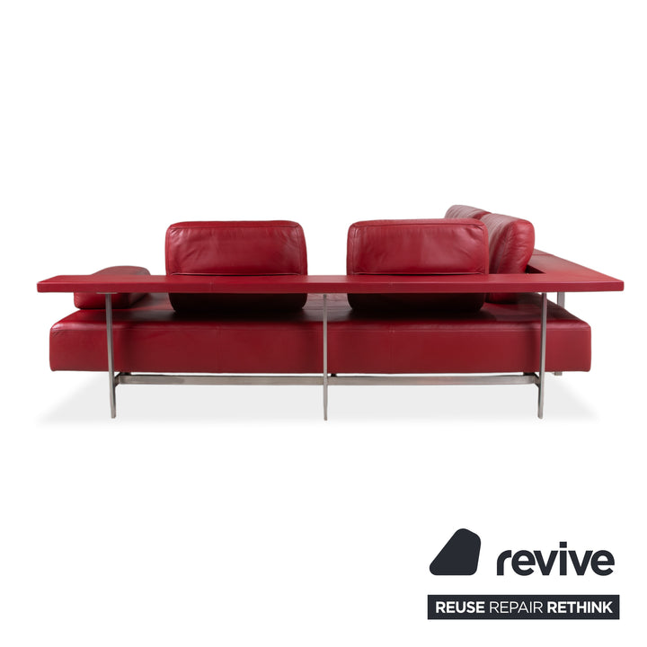 Rolf Benz Dono 6100 Leder Ecksofa Rot Sofa Couch manuelle Funktion