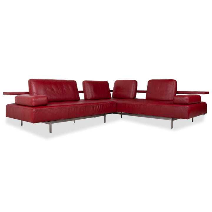 Rolf Benz Dono 6100 Leder Ecksofa Rot Sofa Couch manuelle Funktion