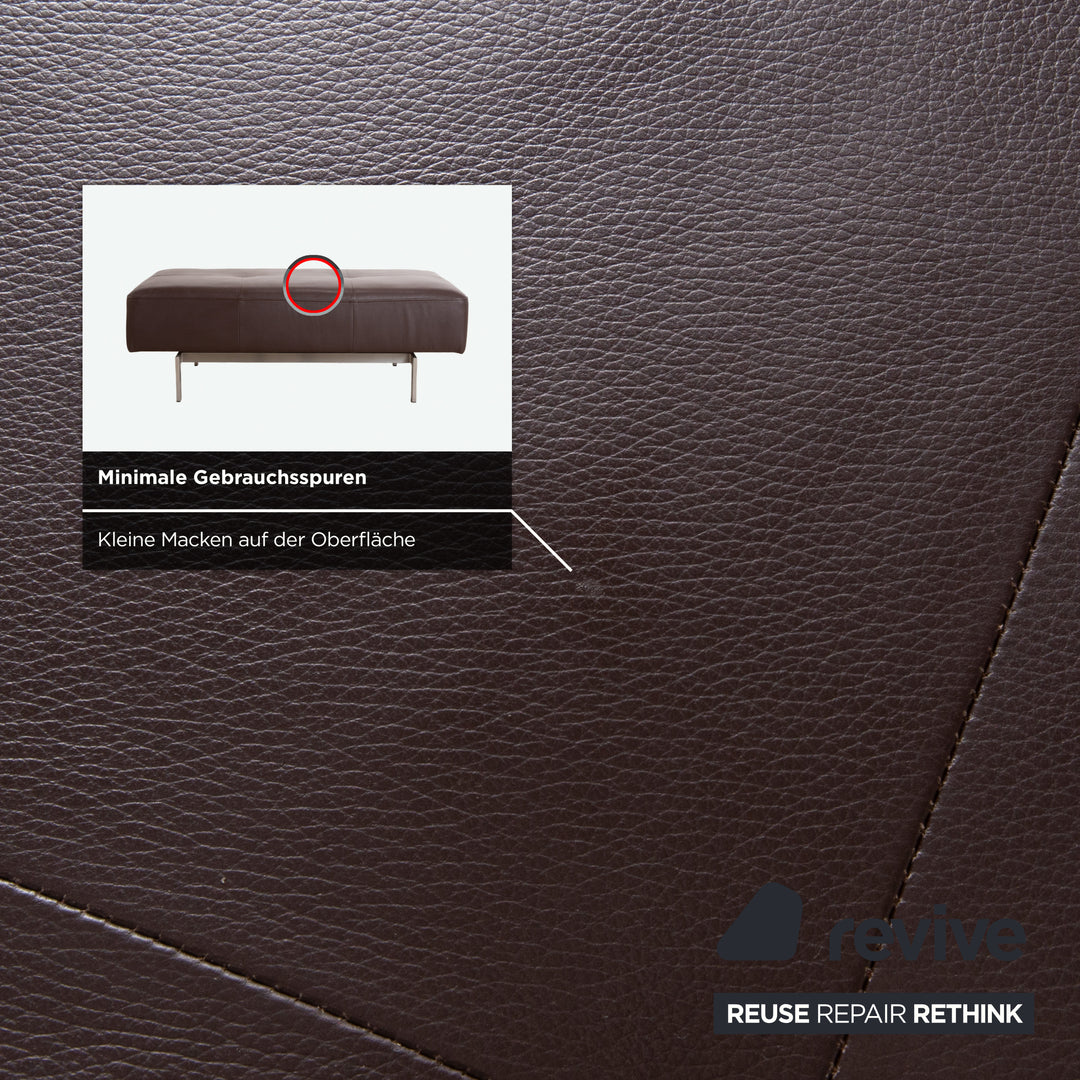 Rolf Benz Dono 6100 Leder Hocker Braun