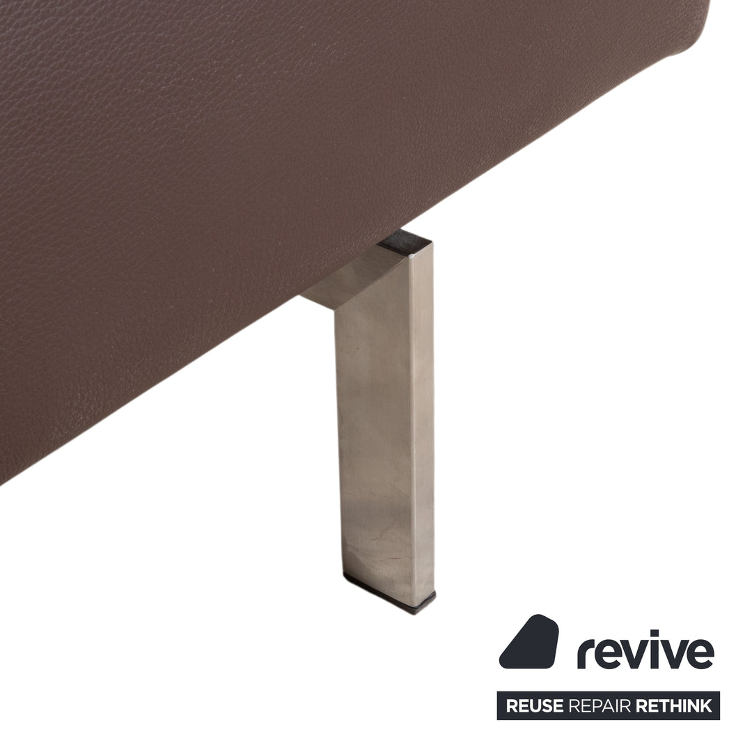 Rolf Benz Dono 6100 Leather Stool Brown