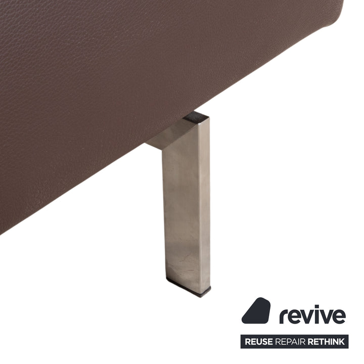 Rolf Benz Dono 6100 Leather Stool Brown
