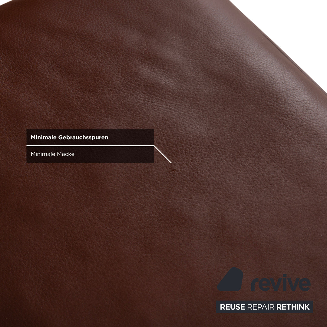 Rolf Benz Dono 6100 Leder Hocker Braun Kastanie Cognac