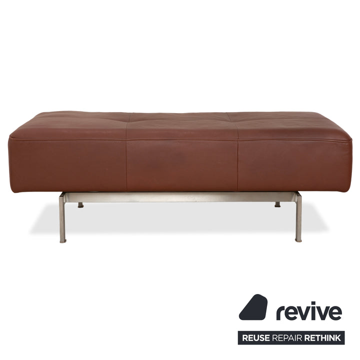 Rolf Benz Dono 6100 Leder Hocker Braun Kastanie Cognac