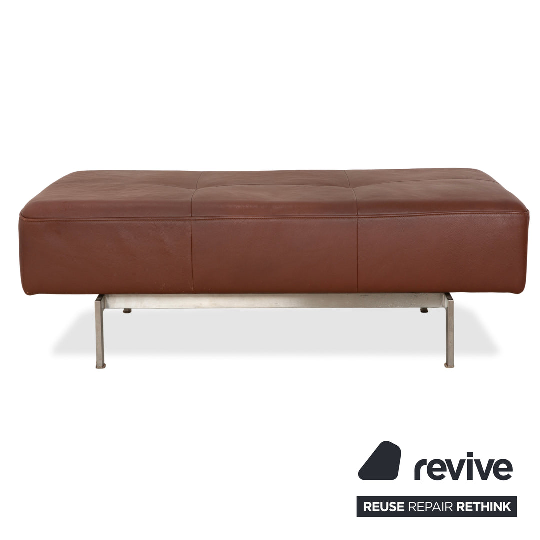 Rolf Benz Dono 6100 Leder Hocker Braun Kastanie Cognac