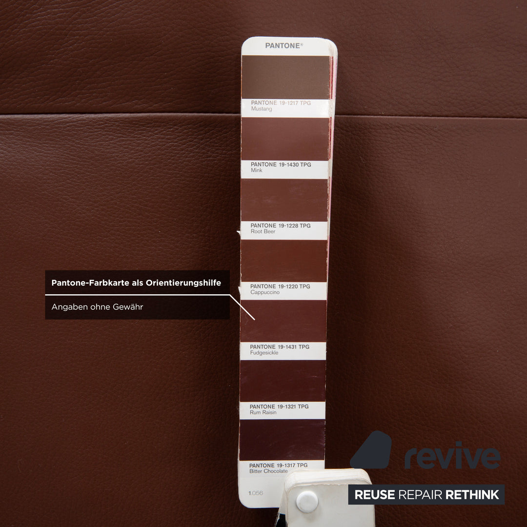 Rolf Benz Dono 6100 Leder Hocker Braun Kastanie Cognac