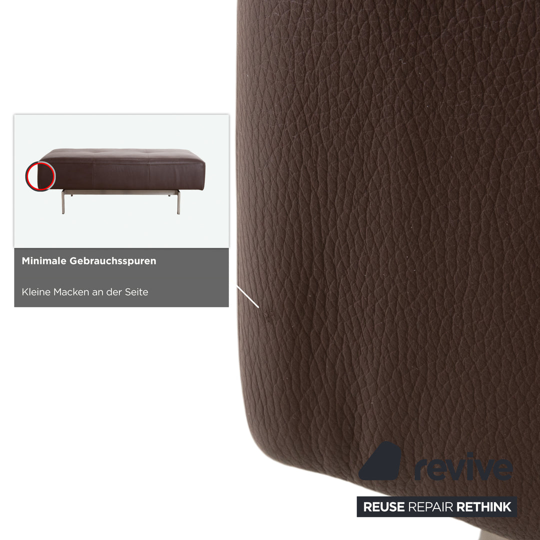 Rolf Benz Dono 6100 Leder Hocker Braun