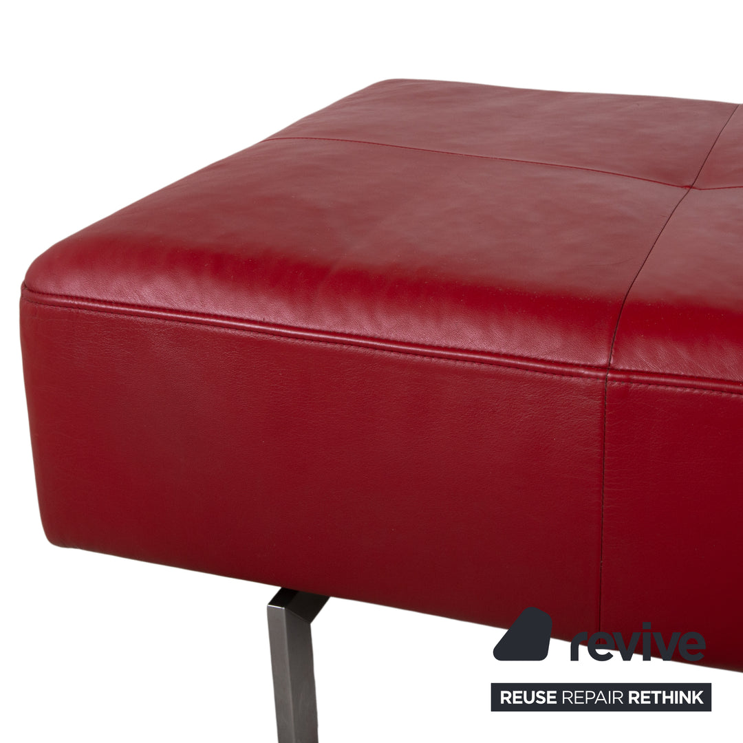 Rolf Benz Dono 6100 Leder Hocker Rot