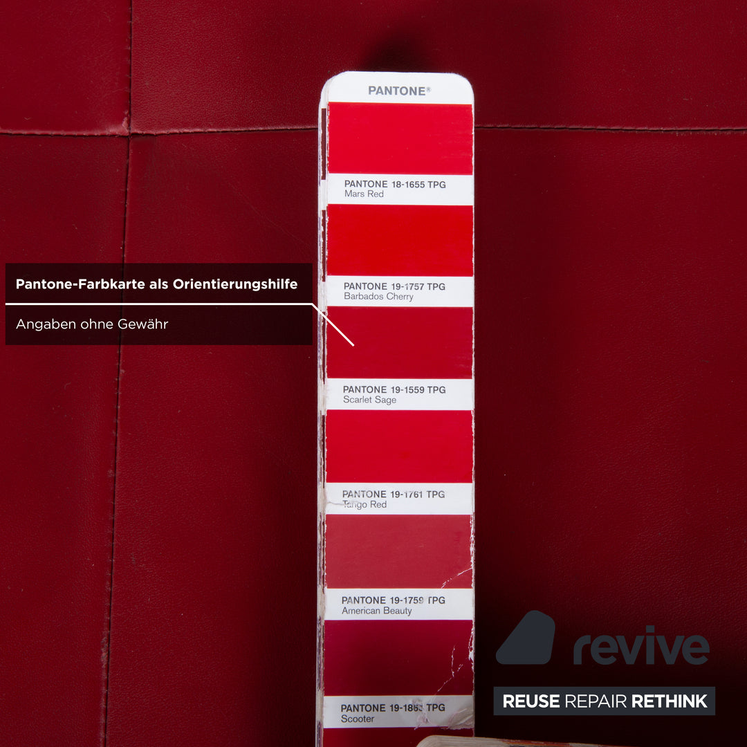 Rolf Benz Dono 6100 Leder Hocker Rot
