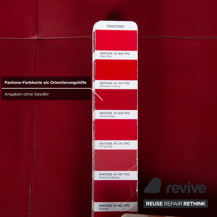 Rolf Benz Dono 6100 Leder Hocker Rot