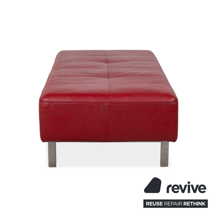 Rolf Benz Dono 6100 Leder Hocker Rot