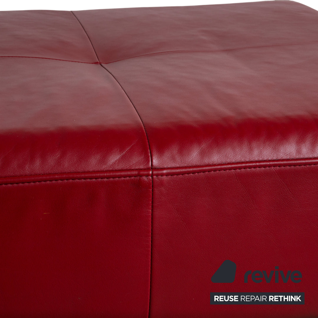 Rolf Benz Dono 6100 Leder Hocker Rot