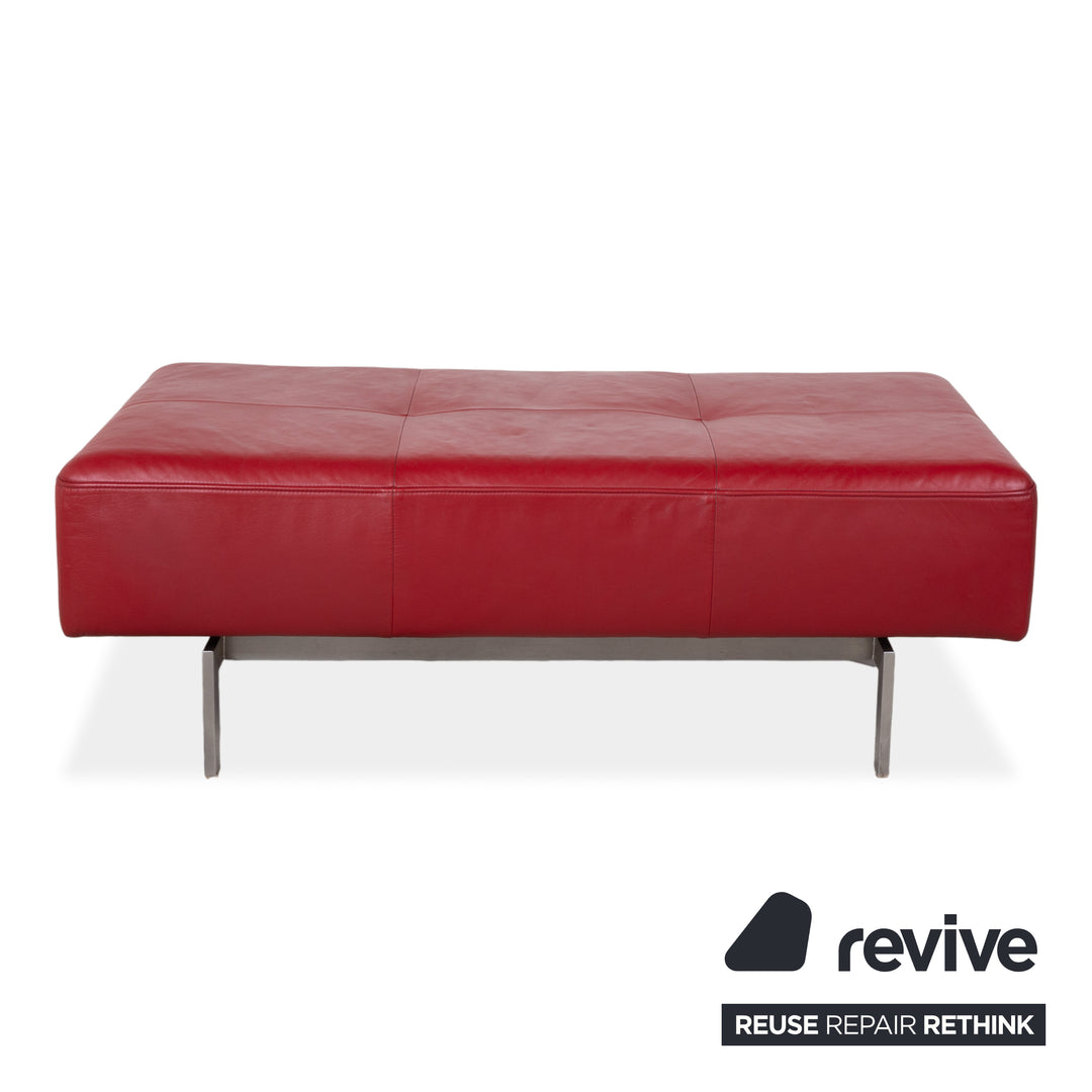Rolf Benz Dono 6100 Leder Hocker Rot