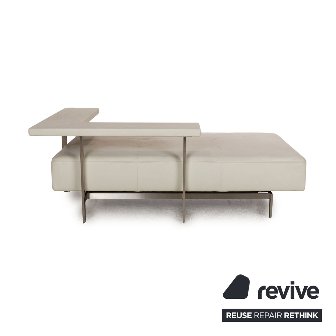 Rolf Benz Dono 6100 Leather Lounger White