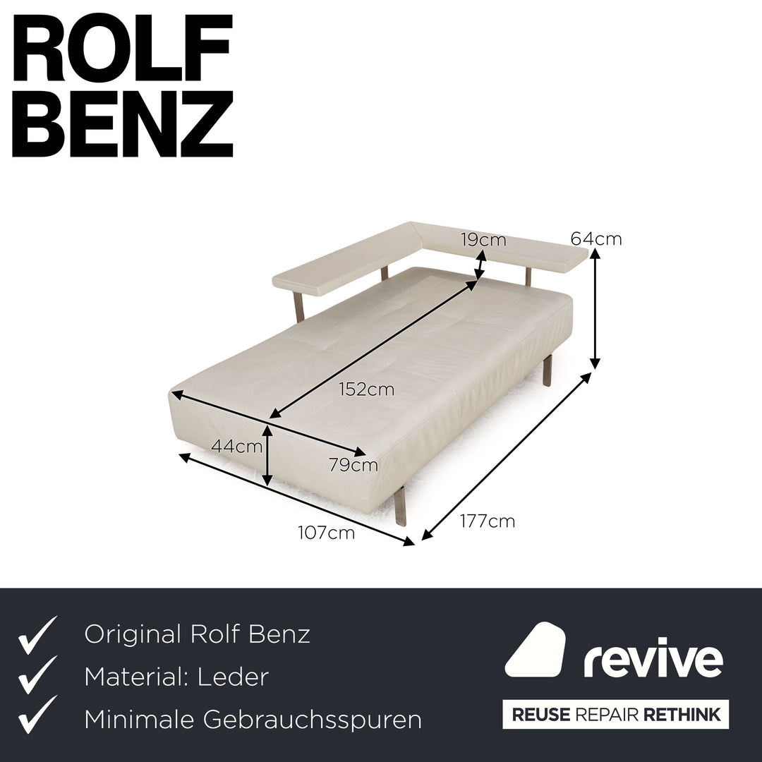 Rolf Benz Dono 6100 Leather Lounger White