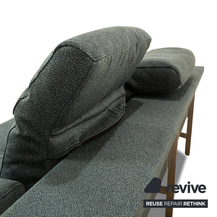 Rolf Benz Dono 6100 Fabric Three Seater Blue Sofa Couch