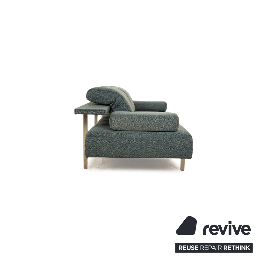 Rolf Benz Dono 6100 Fabric Three Seater Blue Sofa Couch