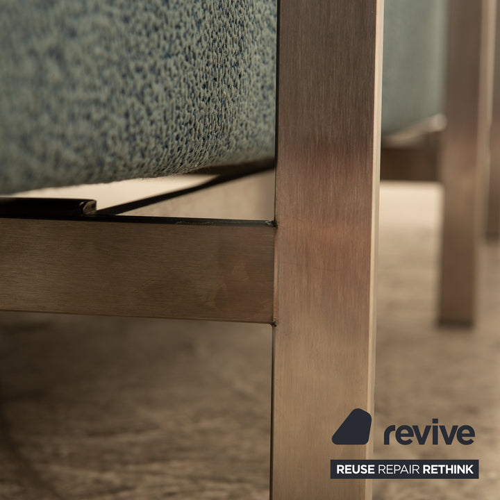 Rolf Benz Dono 6100 Fabric Three Seater Blue Sofa Couch