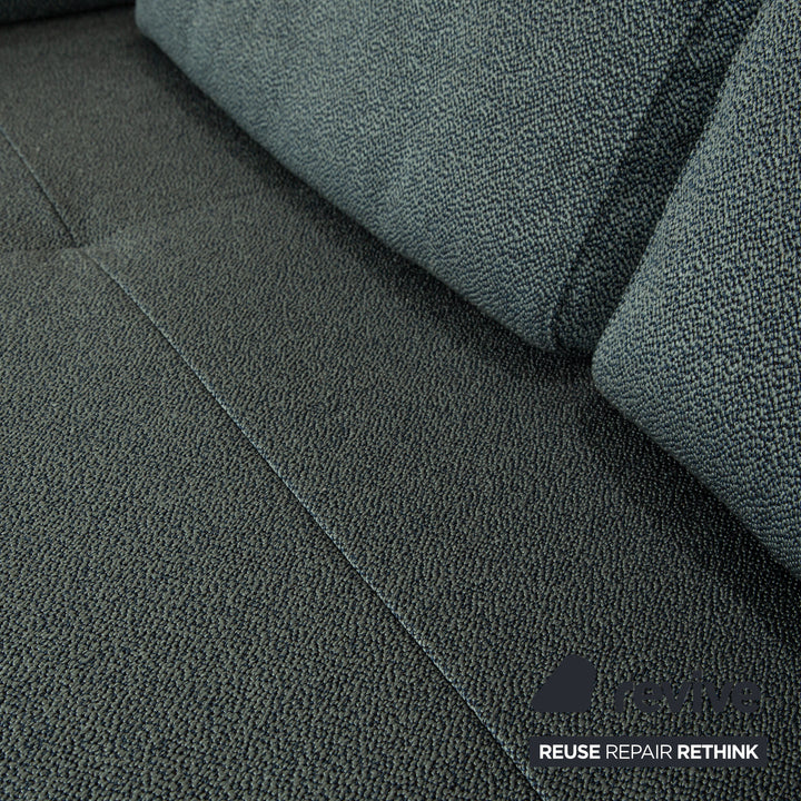 Rolf Benz Dono 6100 Fabric Three Seater Blue Sofa Couch