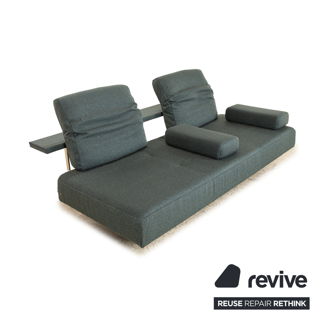 Rolf Benz Dono 6100 Fabric Three Seater Blue Sofa Couch