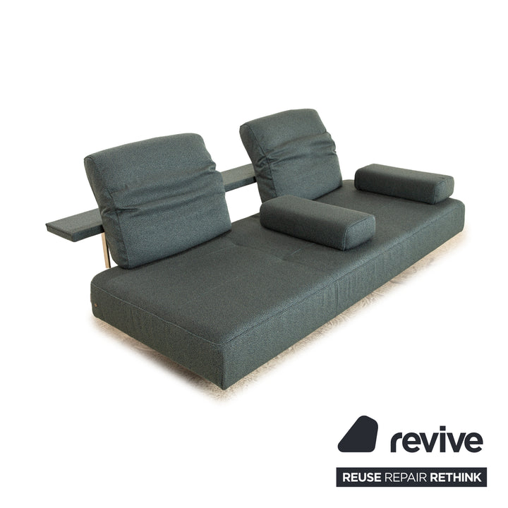 Rolf Benz Dono 6100 Fabric Three Seater Blue Sofa Couch