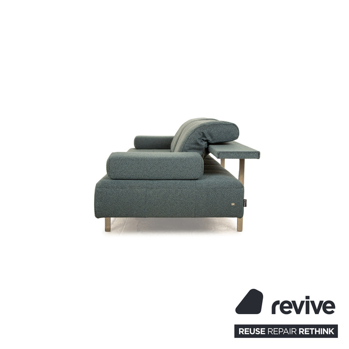 Rolf Benz Dono 6100 Fabric Three Seater Blue Sofa Couch