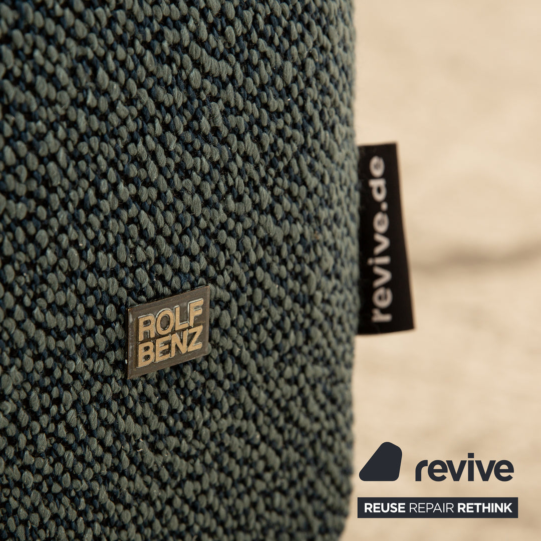 Rolf Benz Dono 6100 Fabric Three Seater Blue Sofa Couch