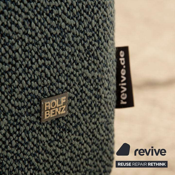 Rolf Benz Dono 6100 Fabric Three Seater Blue Sofa Couch